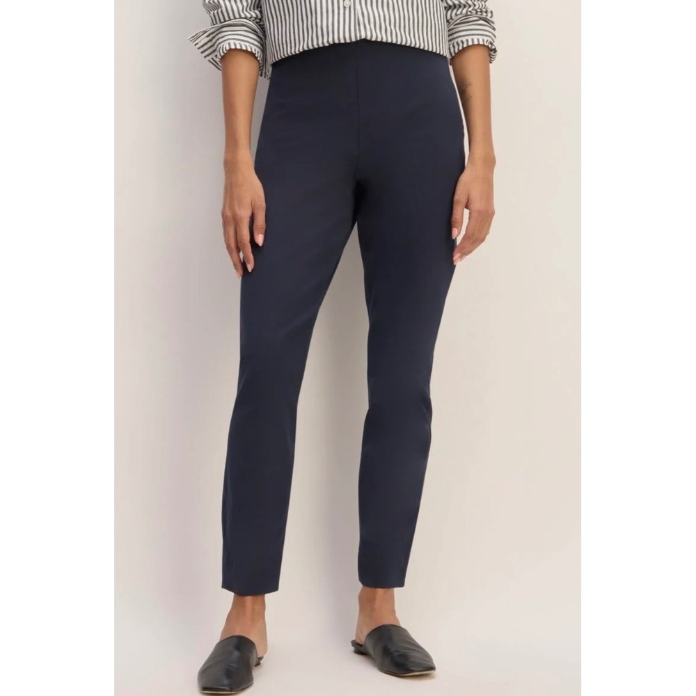 Everlane Bi Stretch Work Pants Navy Blue Size 6 Skinny High Rise